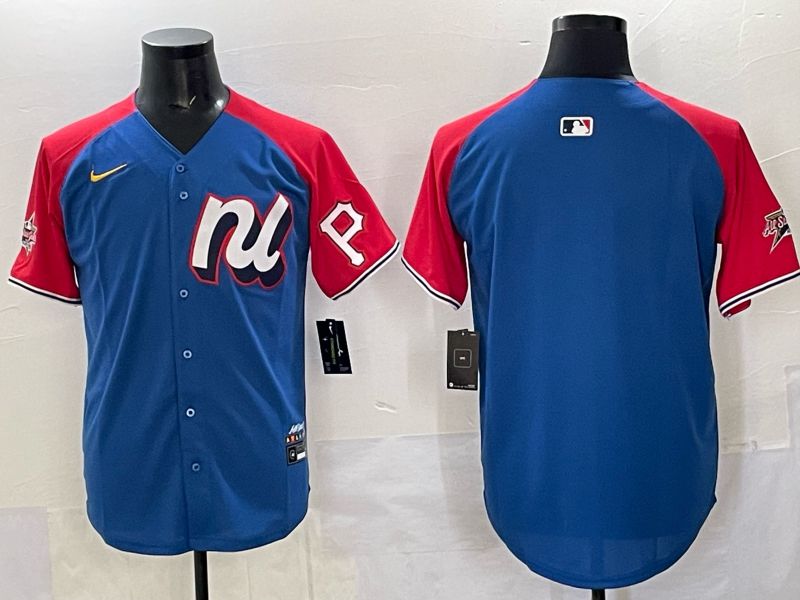 Men Pittsburgh Pirates Blank Blue All star 2025 Nike MLB Jersey style 01->pittsburgh pirates->MLB Jersey
